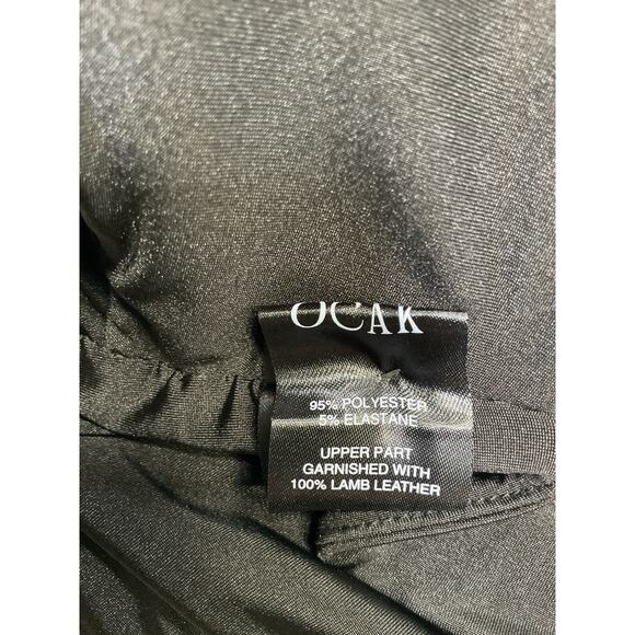 Ceren Ocak Cut Out Black Polyester Top Size M - Picture 5 of 5